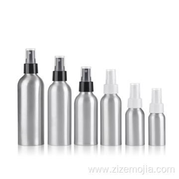 Wholesale cosmetic empty aluminum spray pump metal bottles